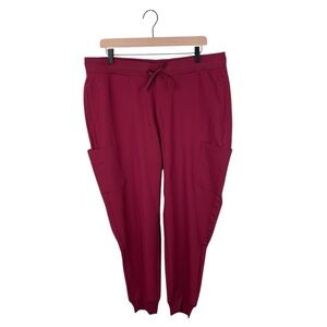 NEW Mandala Women's Jogger Scrub Pants Size XL Garnet Regular Equa-Tek Nursing